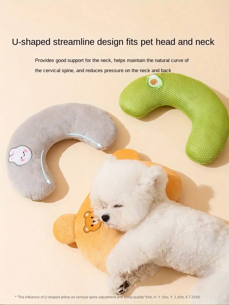 U-Shaped Cartoon Dog Pillow