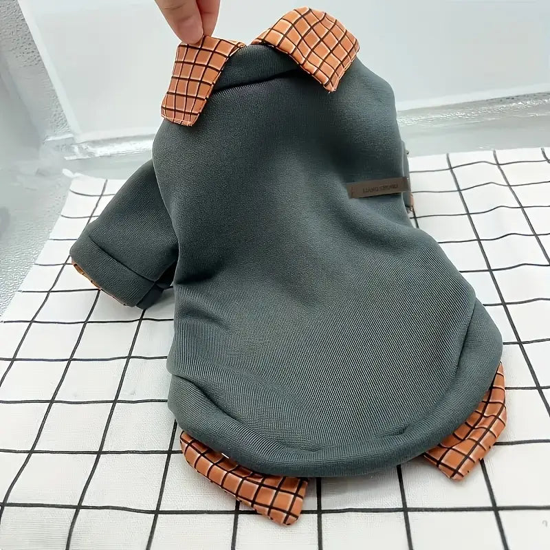 Cozy Plaid Dog Hoodie