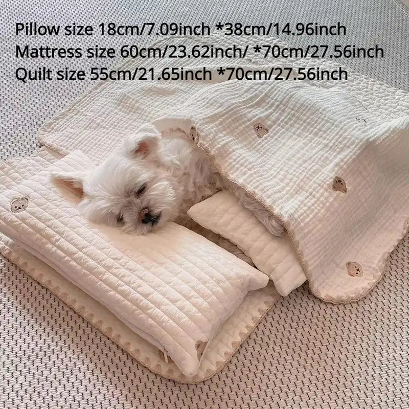Cozy Square Dog Kennel Bed