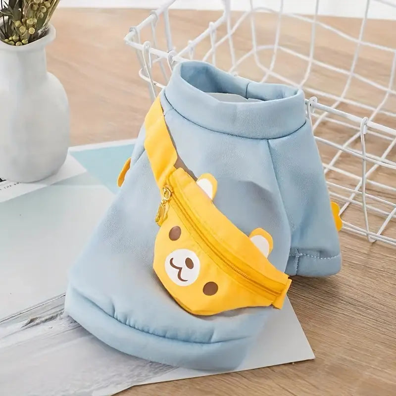 Cartoon Bear Design Dog Hoodie