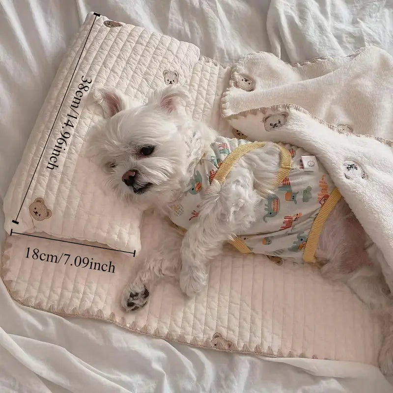 Cozy Square Dog Kennel Bed