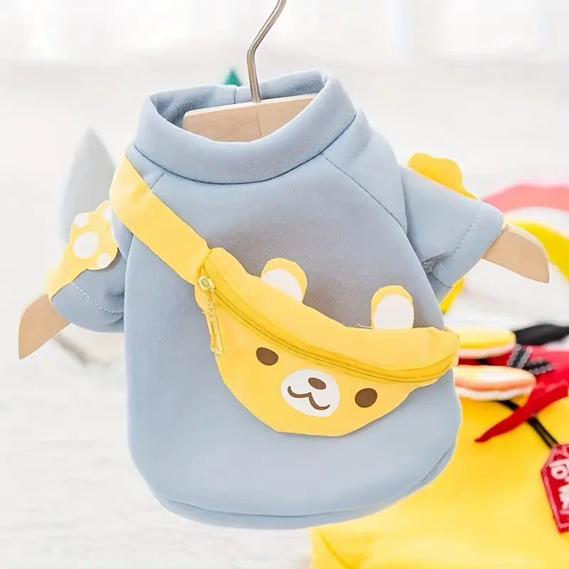 Cartoon Bear Design Dog Hoodie
