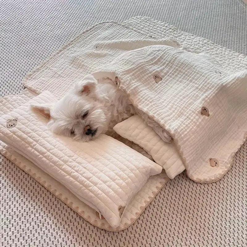 Cozy Square Dog Kennel Bed