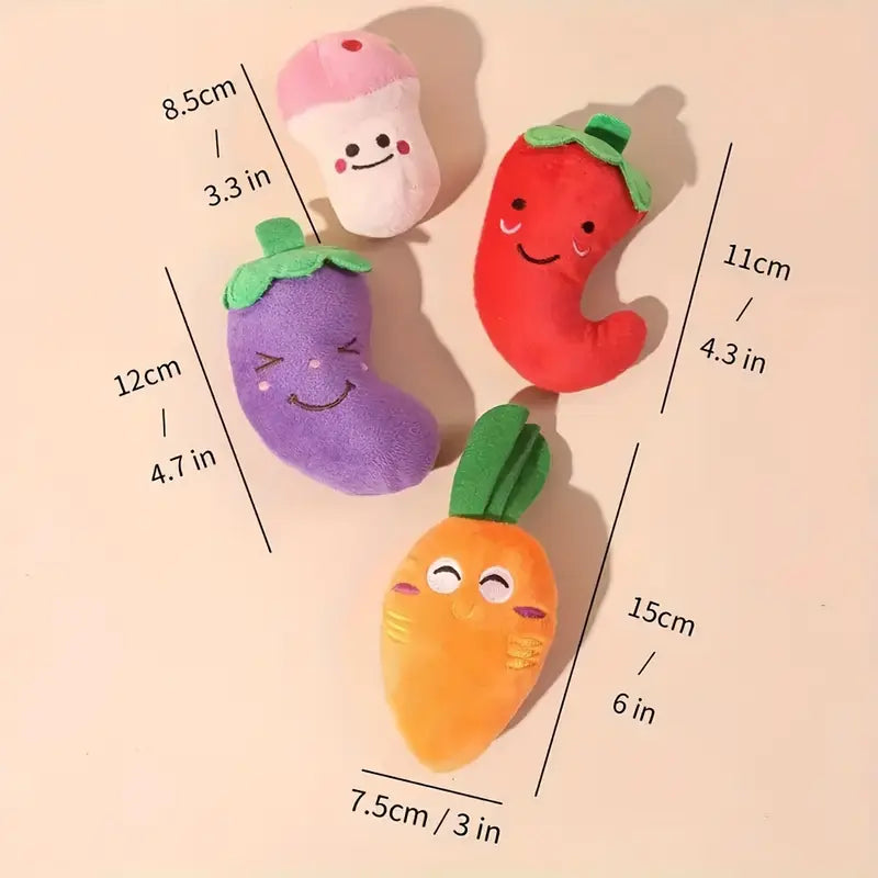 Plush Squeaky Pet Toy Set