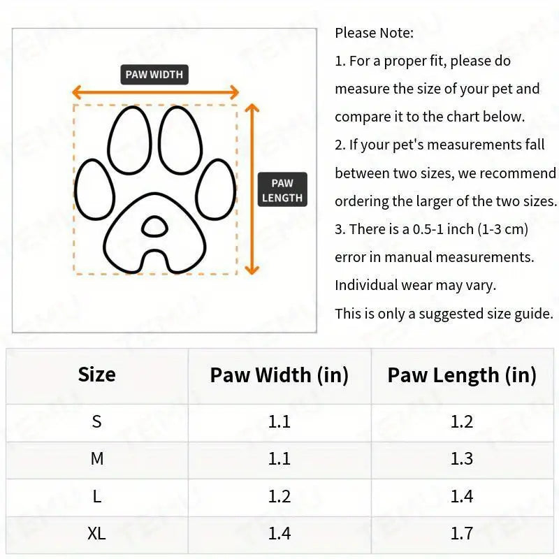 Four-Pack Dog Shoes