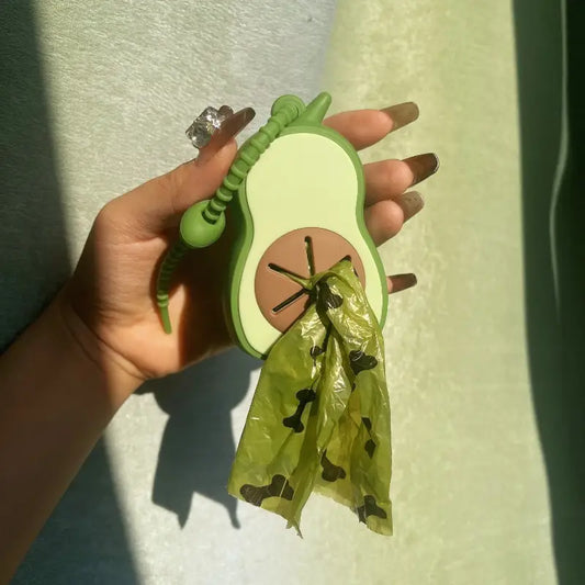 Silicone Avocado-Shaped Dog Poop Bag Dispenser